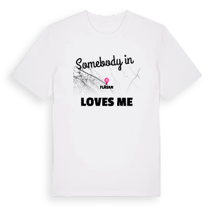 Någon i Fläsan älskar mig t-shirt – ekologisk bomull t-shirt från Pinshirt