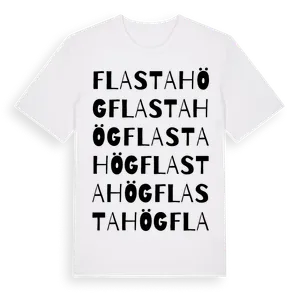 Flastahög ordlek t-shirt – ekologisk bomull t-shirt från Pinshirt