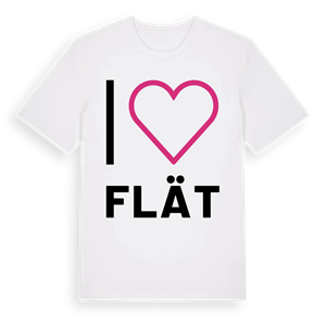Jag älskar Flät t-shirt stort tryck – ekologisk bomull t-shirt från Pinshirt