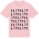 Pink Cotton t-shirt med Flät ordlek t-shirt