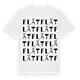 White t-shirt med Flät ordlek t-shirt