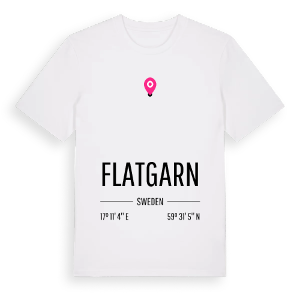 Flatgarn karta t-shirt – ekologisk bomull t-shirt från Pinshirt