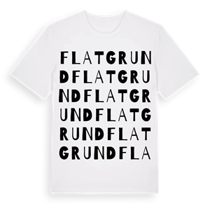 Flatgrund ordlek t-shirt – ekologisk bomull t-shirt från Pinshirt