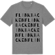 Mid Heather Gray t-shirt med Flinkbacken ordlek t-shirt