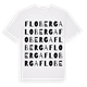 White t-shirt med Floberga ordlek t-shirt