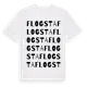 White t-shirt med Flogsta ordlek t-shirt