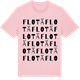 Pink Cotton t-shirt med Flotä ordlek t-shirt