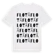 White t-shirt med Flotä ordlek t-shirt
