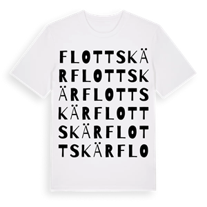 Flottskär ordlek t-shirt – ekologisk bomull t-shirt från Pinshirt
