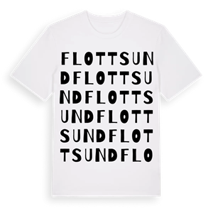 Flottsund ordlek t-shirt – ekologisk bomull t-shirt från Pinshirt