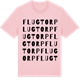 Pink Cotton t-shirt med Flugtorp ordlek t-shirt