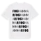 White t-shirt med Foghammar ordlek t-shirt