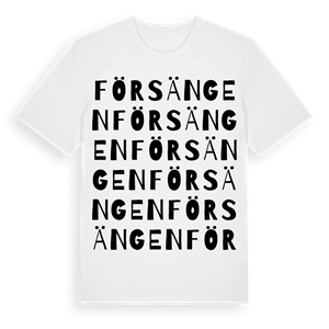 Försängen ordlek t-shirt – ekologisk bomull t-shirt från Pinshirt