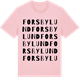 Pink Cotton t-shirt med Forsbylund ordlek t-shirt