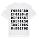 White t-shirt med Forsgärde ordlek t-shirt