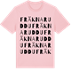 Pink Cotton t-shirt med Fräknaruddu ordlek t-shirt