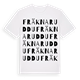 White t-shirt med Fräknaruddu ordlek t-shirt