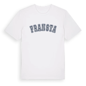Fransta college t-shirt – ekologisk bomull t-shirt från Pinshirt
