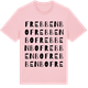 Pink Cotton t-shirt med Frebbenbo ordlek t-shirt