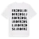 White t-shirt med Fredslund ordlek t-shirt