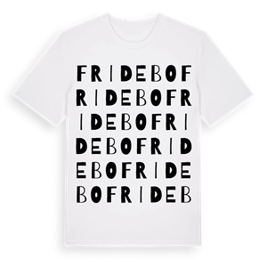 Fridebo ordlek t-shirt – ekologisk bomull t-shirt från Pinshirt