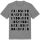 Mid Heather Gray t-shirt med Fridshyddan ordlek t-shirt