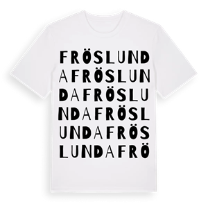 Fröslunda ordlek t-shirt – ekologisk bomull t-shirt från Pinshirt