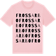 Pink Cotton t-shirt med Frossarbo ordlek t-shirt