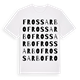 White t-shirt med Frossarbo ordlek t-shirt