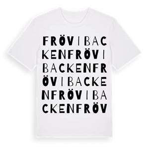 Frövibacken ordlek t-shirt – ekologisk bomull t-shirt från Pinshirt