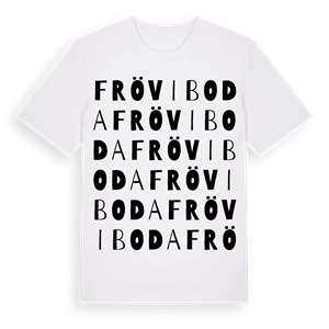 Fröviboda ordlek t-shirt – ekologisk bomull t-shirt från Pinshirt