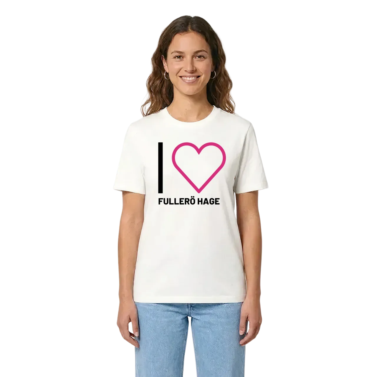 Jag älskar Fullerö Hage t-shirt stort tryck i miljö