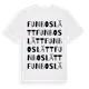 White t-shirt med Funboslätt ordlek t-shirt
