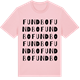 Pink Cotton t-shirt med Fundbo ordlek t-shirt