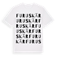 White t-shirt med Furuskär ordlek t-shirt