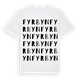 White t-shirt med Fyrbyn ordlek t-shirt