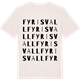 Vintage White t-shirt med Fyrisvall ordlek t-shirt