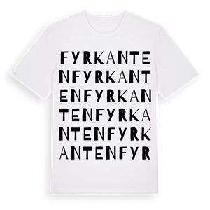 Fyrkanten ordlek t-shirt – ekologisk bomull t-shirt från Pinshirt