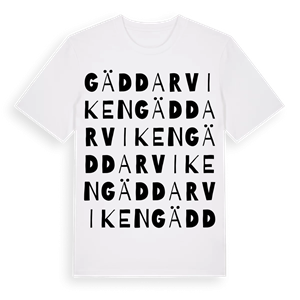 Gäddarviken ordlek t-shirt – ekologisk bomull t-shirt från Pinshirt