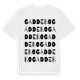 White t-shirt med Gaddebo ordlek t-shirt