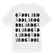 White t-shirt med Gäddlund ordlek t-shirt