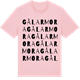 Pink Cotton t-shirt med Gålarmora ordlek t-shirt