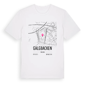Galgbacken karta t-shirt – ekologisk bomull t-shirt från Pinshirt
