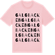 Pink Cotton t-shirt med Galgbacken ordlek t-shirt