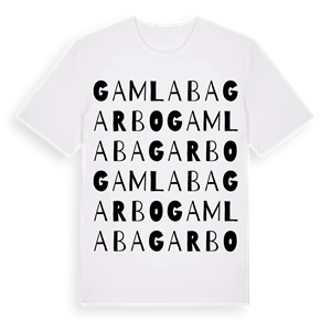 Gamla Bagarbo ordlek t-shirt – ekologisk bomull t-shirt från Pinshirt