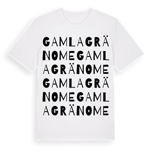 Gamla Gränome ordlek t-shirt – ekologisk bomull t-shirt från Pinshirt