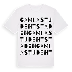 Gamla Studentstaden ordlek t-shirt – ekologisk bomull t-shirt från Pinshirt