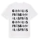 White t-shirt med Gammal Aspnäs ordlek t-shirt