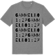 Mid Heather Gray t-shirt med GAMMELBO 1:27 ordlek t-shirt