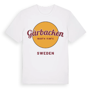 Gårbacken cirkel t-shirt – ekologisk bomull t-shirt från Pinshirt